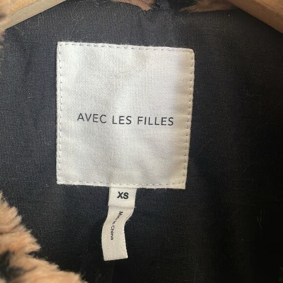 Avec Les Filles Teddy Faux Fur Biker Jacket - Picture 7 of 16